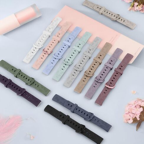 Meliya Floral Engraved Bands for Fitbit Luxe Bands Women Men, 3 Pack Soft Silicone Straps Replacement Wristband for Fitbit Luxe Fitness Tracker in Saudi Arabia