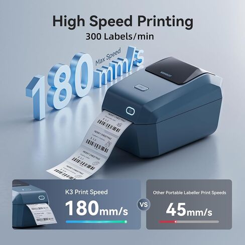 NIIMBOT B3S Label Maker Machine,3 Inch Thermal Label Printer,Portable Bluetooth Printer for Barcode Address Labeling Good Choice for Home Office and Small Business in Saudi Arabia