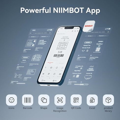 NIIMBOT B3S Label Maker Machine,3 Inch Thermal Label Printer,Portable Bluetooth Printer for Barcode Address Labeling Good Choice for Home Office and Small Business in Saudi Arabia