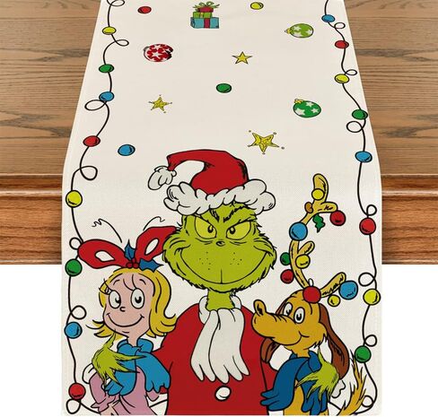 Christmas Table Runner Christmas Table Runner Christmas Tablecover New Year Winter Xmas Decor Christmas Decorations for Home Party Table in Saudi Arabia