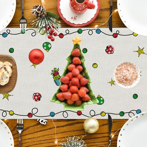Christmas Table Runner Christmas Table Runner Christmas Tablecover New Year Winter Xmas Decor Christmas Decorations for Home Party Table in Saudi Arabia