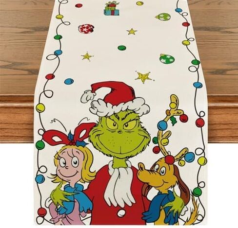 Christmas Table Runner Christmas Table Runner Christmas Tablecover New Year Winter Xmas Decor Christmas Decorations for Home Party Table in Saudi Arabia