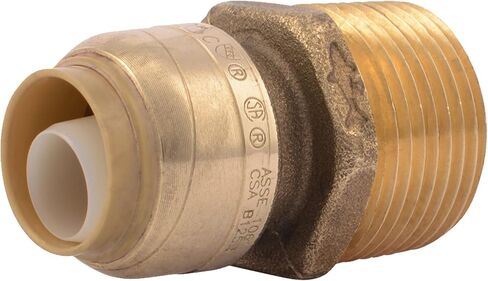 SharkBite 3/4 x 1 Inch MNPT Adapter, Push to Connect Brass Plumbing Fitting, PEX Pipe, Copper, CPVC, PE-RT, HDPE, U139LFA in Saudi Arabia