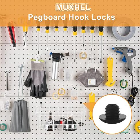 200 Pcs Pegboard Hook Locks Fit for 1/8"-5/32" Dia Hook, Peg Hook Stoppers for Stopping Pegboard Hooks from Falling Off in Saudi Arabia