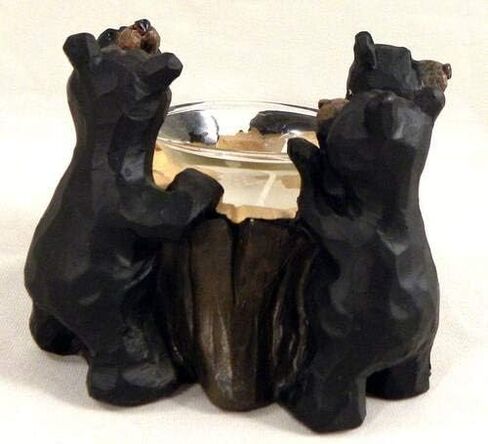 حامل شموع منحوت مع أربعة دببة سوداء in Kuwait