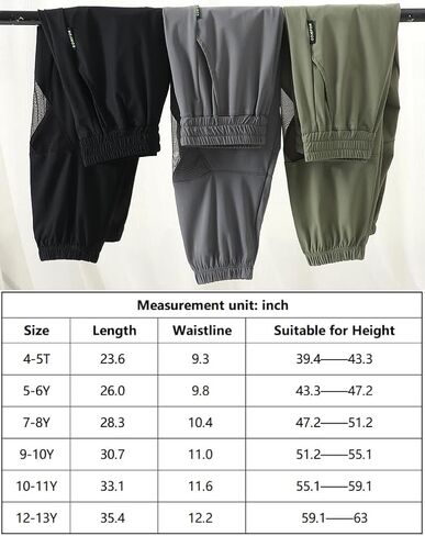 Little Boys Hiking Cargo Casual Long Pants UPF 50+ Kids Youth Quick Dry Outdoor Camping Letter Trousers in Saudi Arabia