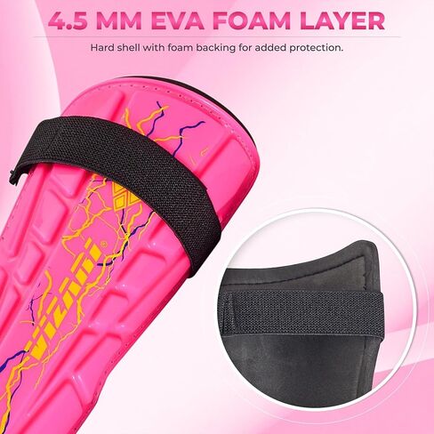 Vizari Zodiac Soccer Shin Guards | Lightweight & Durable PP Shell | Detachable Ankle Protection | Youth Soccer Shin Guards | Soccer Equipments in Saudi Arabia