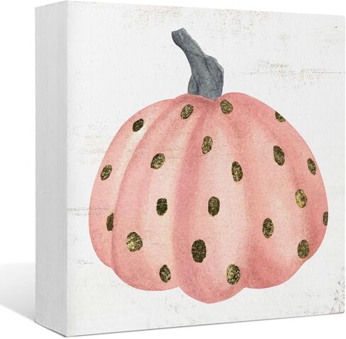 سقوط علامات خشبية ديكور سقوط أوراق اليقطين حصاد الخريف عيد الشكر الموسمية صندوق خشبي تسجيل ديكور مكتب، ريفي سقوط كتلة خشبية علامة للمنزل مزرعة جدار الطاولة الجرف ديكور 5x5 بوصة in Kuwait