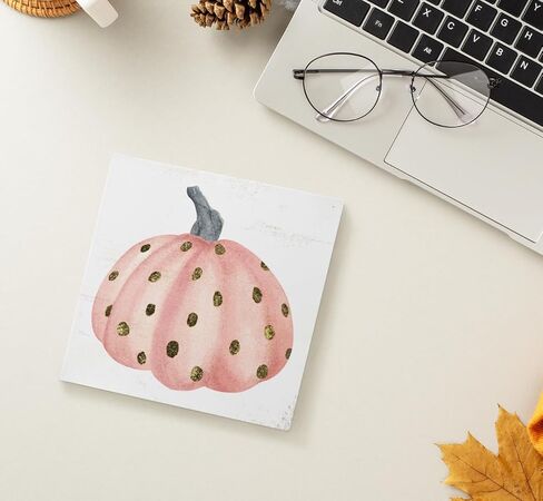 سقوط علامات خشبية ديكور سقوط أوراق اليقطين حصاد الخريف عيد الشكر الموسمية صندوق خشبي تسجيل ديكور مكتب، ريفي سقوط كتلة خشبية علامة للمنزل مزرعة جدار الطاولة الجرف ديكور 5x5 بوصة in Kuwait