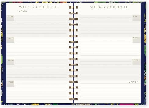 Punch Studio Nature's Grace Butterflies, Undated Monthly Guided Spiral Planner, Gold Foil, 96 Color Pages, 3 Sticker Sheets (59258) in Saudi Arabia