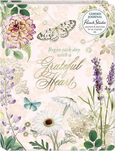 Punch Studio Nature's Grace Butterflies, Undated Monthly Guided Spiral Planner, Gold Foil, 96 Color Pages, 3 Sticker Sheets (59258) in Saudi Arabia