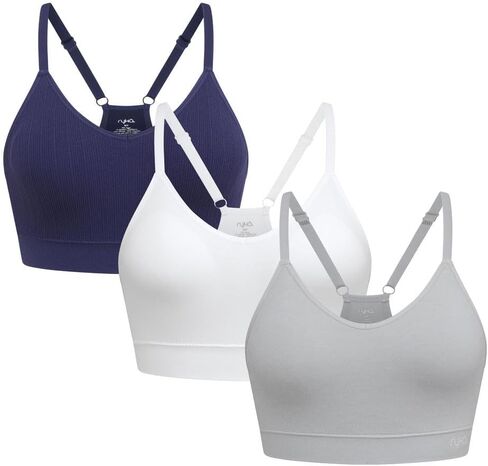 Ryka Ashley Seamless v-Neck Cami Sports Bra, 3 Pack in Saudi Arabia