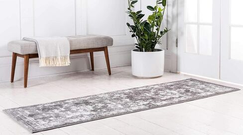 Unique Loom Sofia Collection Area Rug - Salle Garnier (2' x 6' 7" Runner, Gray/ Ivory) in Saudi Arabia