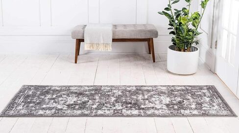 Unique Loom Sofia Collection Area Rug - Salle Garnier (2' x 6' 7" Runner, Gray/ Ivory) in Saudi Arabia