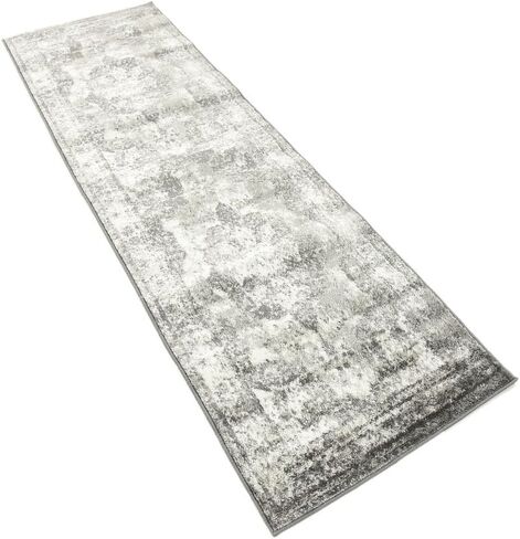 Unique Loom Sofia Collection Area Rug - Salle Garnier (2' x 6' 7" Runner, Gray/ Ivory) in Saudi Arabia