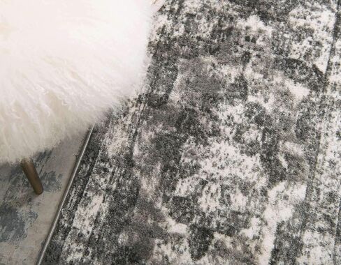 Unique Loom Sofia Collection Area Rug - Salle Garnier (2' x 6' 7" Runner, Gray/ Ivory) in Saudi Arabia