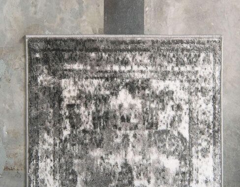 Unique Loom Sofia Collection Area Rug - Salle Garnier (2' x 6' 7" Runner, Gray/ Ivory) in Saudi Arabia