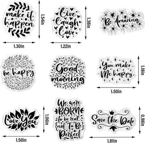 Happy Birthday Clear Stamps for Card Making and Journaling, Balloon Birthday Cake Rubber Stamps Gifts Stamps for Scrapbooking DIY Cards Album Crafts in Saudi Arabia