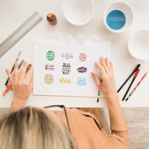 Happy Birthday Clear Stamps for Card Making and Journaling, Balloon Birthday Cake Rubber Stamps Gifts Stamps for Scrapbooking DIY Cards Album Crafts in Saudi Arabia
