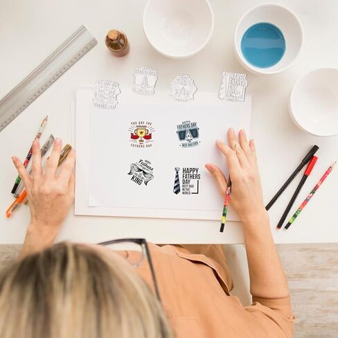 Happy Birthday Clear Stamps for Card Making and Journaling, Balloon Birthday Cake Rubber Stamps Gifts Stamps for Scrapbooking DIY Cards Album Crafts in Saudi Arabia