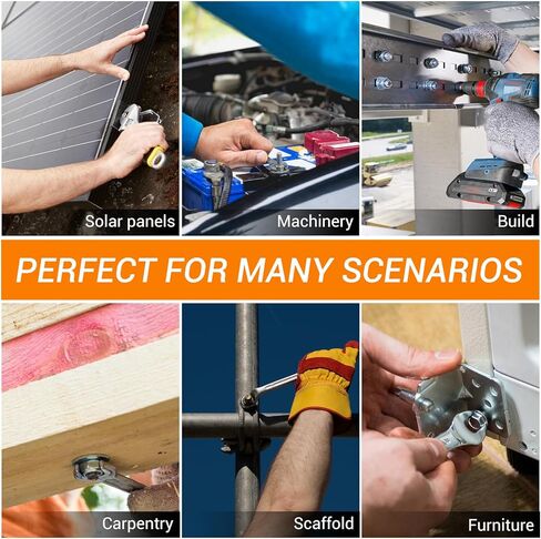 مجموعة متنوعة من الصواميل والبراغي ذات الرأس السداسي من الفولاذ المقاوم للصدأ، مجموعة متنوعة من 152 قطعة من البراغي 1/4-20، 5/16-18،3/8-16 ومسامير صواميل متنوعة ومجموعة متنوعة من غسالة القفل المسطحة والزنبركية مع حقيبة تخزين in Kuwait