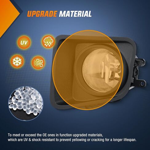 Nilight Fog Light Assembly Compatible with 2002 2003 2004 Toyota Camry 2005 2006 2007 2008 Corolla 2002 2003 Solara Fog Lamp Replacement Clear Lens with 9006 12V 55W Bulbs, 2 Years Warranty in Saudi Arabia