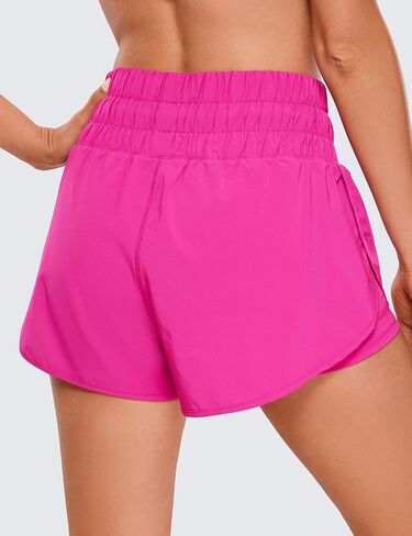 CRZ YOGA 2 in 1 High Waisted Running Shorts for Women 3" - Split Breathable Athletic Tennis Gym Workout Shorts with Pockets in Saudi Arabia