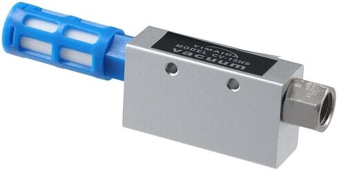 Vacuum Ejector Silver Durable 1/4" Negative Pressure Switch with Silencer Aluminum Alloy Pneumatic Negative Pressure Switch Vacuum Generator in Saudi Arabia