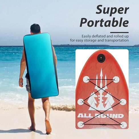 Inflatable Stand Up Paddle Board,10'6"Upgrade Version Blow Up Paddle Boards for Adults with Free Premium Sup Accessories & Backpack, Adjustable Paddle, Fins, Hand Pump in Saudi Arabia