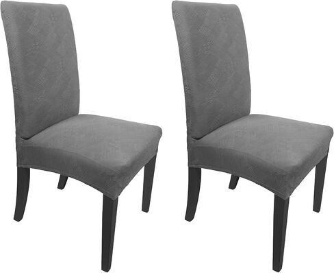 Dining Chair Covers Set of 6, Removable Washable Chair Covers for Parson Dining Chairs, Stretch Slipcovers for Dining Room,Hotel, Banquet Use (Lavender Purple PopcornFabric, Set of 6) in Saudi Arabia