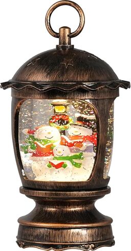 Snow Globe Christmas, Lighted Christmas Snow Globes with Snowman, Musical Snow Globe Lantern with Swirling Glitter, Christmas Decor Holiday Party Gifts(Snowman) in Saudi Arabia