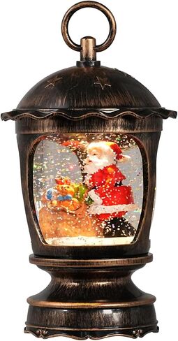 Snow Globe Christmas, Lighted Christmas Snow Globes with Snowman, Musical Snow Globe Lantern with Swirling Glitter, Christmas Decor Holiday Party Gifts(Snowman) in Saudi Arabia