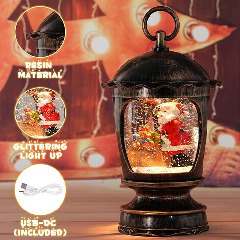 Snow Globe Christmas, Lighted Christmas Snow Globes with Snowman, Musical Snow Globe Lantern with Swirling Glitter, Christmas Decor Holiday Party Gifts(Snowman) in Saudi Arabia