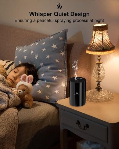 Waterless Essential Oil Diffuser - Aromatherapy Nebulizer Diffuser Battery Operated, Portable Scent Air Freshener Machine with 3 Mist Level & Auto Off Function for Home Cars Office (Type-C Version) in Saudi Arabia