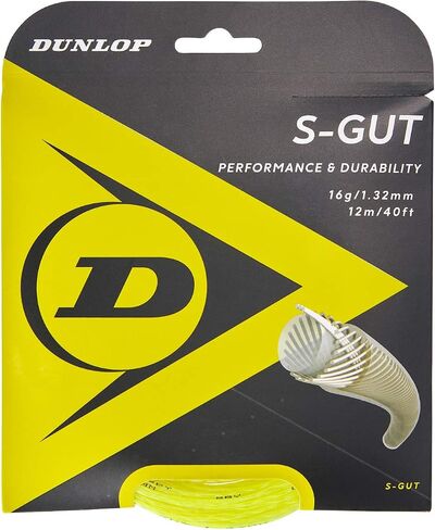 Dunlop Sports S-Gut 17G Tennis String, Red, 1 Set in Saudi Arabia