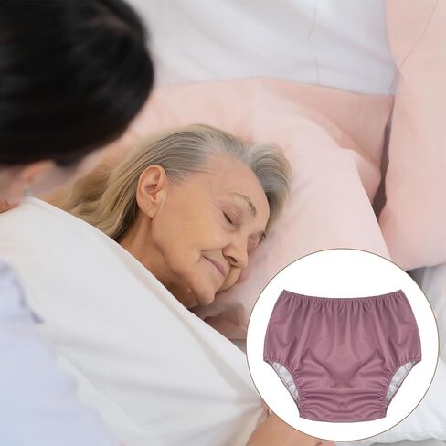 6 Pcs Adult Leakproof Incontinence Underwear for Women Men Pull on Cover Pant Washable Underpants Reusable Plastic Diaper Covers for Disabled, Elderly, Postpartum (Assorted Color,Medium) in Saudi Arabia