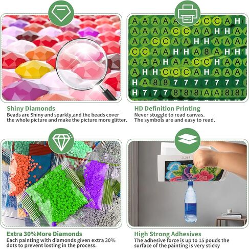 COMBYEO Tornado Diamond Painting Kits for Adults, 5D DIY Fantasy Diamond Art Kits, Full Round Drill Crystal Arts and Crafts, Gem Art Painting Kit for Home Wall Decor(12x16inch) in Kuwait