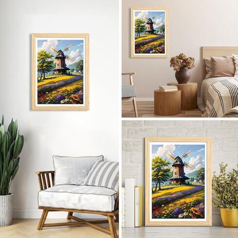 COMBYEO Tornado Diamond Painting Kits for Adults, 5D DIY Fantasy Diamond Art Kits, Full Round Drill Crystal Arts and Crafts, Gem Art Painting Kit for Home Wall Decor(12x16inch) in Kuwait