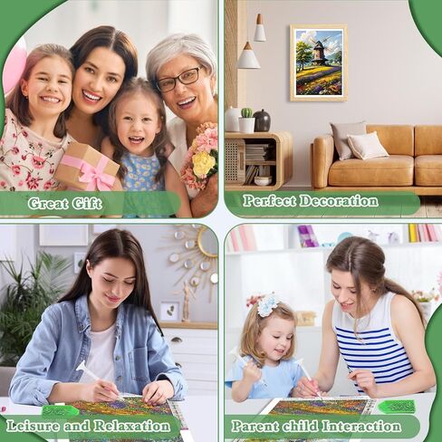 COMBYEO Tornado Diamond Painting Kits for Adults, 5D DIY Fantasy Diamond Art Kits, Full Round Drill Crystal Arts and Crafts, Gem Art Painting Kit for Home Wall Decor(12x16inch) in Kuwait