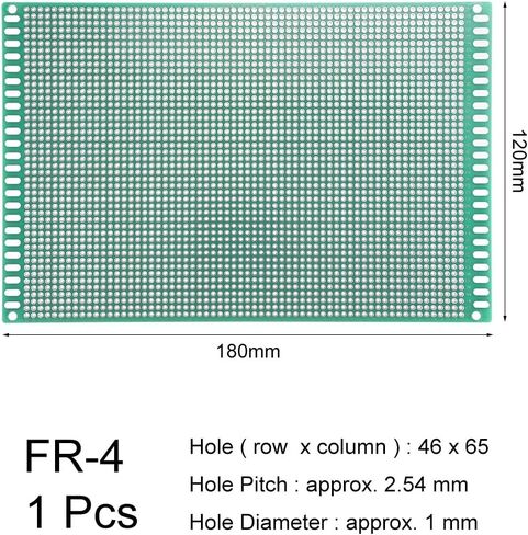 uxcell 1pcs 7x10cm Double Sided PCB Board Universal Printed Circuit Proto Board for DIY Soldering Electronic Projects Practice Test Circuit in Saudi Arabia