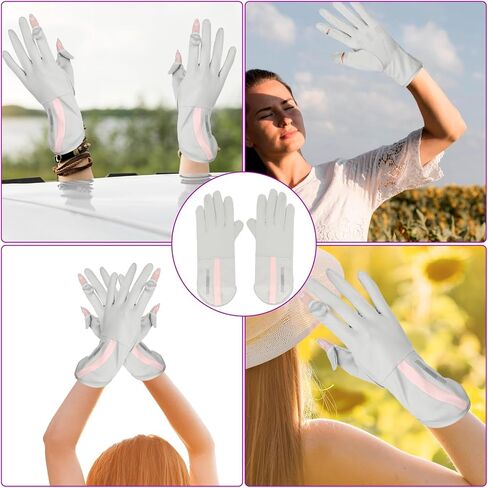 Driving Gloves Sun Gloves Sun Protection Gloves UV Protection Gloves Full Finger Thin Gloves UV Light Gloves Cycling Gloves for Women in Saudi Arabia