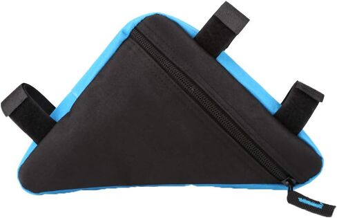 Bicycle Storage Bag, Oxford Fabric Bike Triangle Frame Bag, Quick Release Bike Frame Front Tube Bag, Bicycle Triangle Bag, Storage Saddle Frame Pouch for Bike Bicycle Cycling(Black+Black) in Saudi Arabia