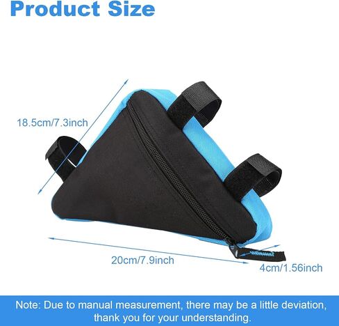 Bicycle Storage Bag, Oxford Fabric Bike Triangle Frame Bag, Quick Release Bike Frame Front Tube Bag, Bicycle Triangle Bag, Storage Saddle Frame Pouch for Bike Bicycle Cycling(Black+Black) in Saudi Arabia