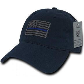 Rapiddominance A03-TBL-NVY Relaxed Graphic Cap, Thin Blue Line, Navy