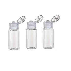 10Pcs 15ml Empty Plastic Sample Bottle with Flip Cap Travel Vial Jar Pot Container