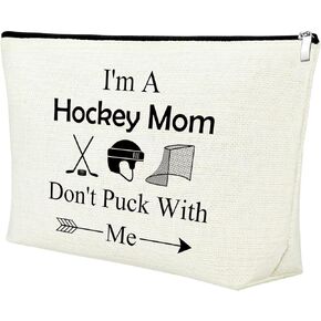 Hockey Player Cosmetic Bag Hockey Makeup Bag Hockey Mom Gifts Ice Hockey Player Gift for Mom Hockey Players Inspiration Gifts Hockey Team Gifts Birthday Graduation Gift for Friend Travel Makeup Bag