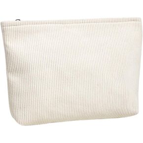 Small Makeup Bag for Women, Mini Makeup Pouch for Purse Large Corduroy Travel Cosmetic Bag Cute Toiletry Bag Travel Accessories Preppy Makeup Brushes Aesthetic Accessories Storage Bag
