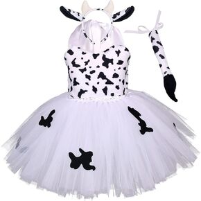 Girls Jungle Themed Fluffy Tutu Dress Animal Leopard Cosplay Tutu Dress Halloween Costume Birthday Party Outfit 3pcs Set