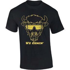 Mens Colorado Sunglasses We Comin Team Color Football Short Sleeve T-Shirt Graphic Tee