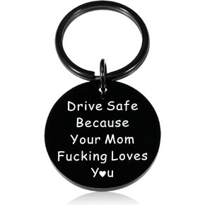 Valentines Day Gifts for Son Daughter Drive Safe Keychain Funny New Driver Christmas for Him Her Men Back to School Stuff Gifts from Mom Sweet 16 Birthday Graduation Teen Boys Girls Adult Gamers